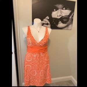 Patagonia Margot Dress Coral and White